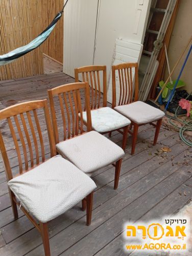 4 כסאות פינת אוכל / סלון