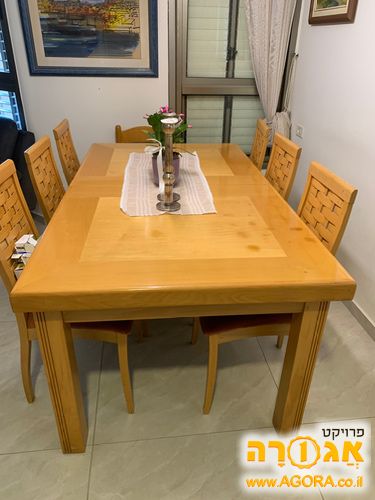 שולחן ו6 כיסאות פינת אוכל
