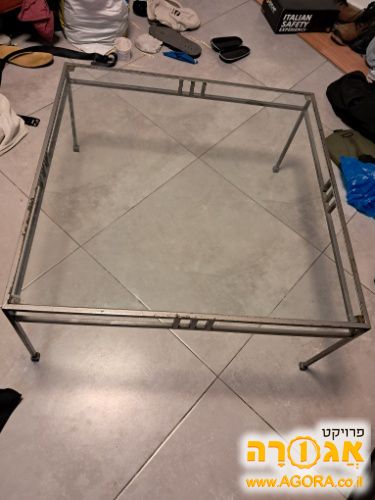 שולחן זכוכית מלבני