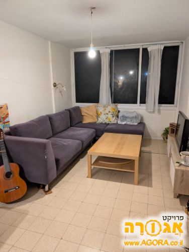 ספת שזלונג אפורה עם כריות
