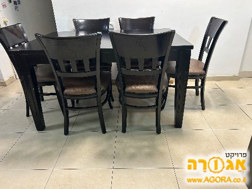 פינת אוכל+ 6 כיסאות