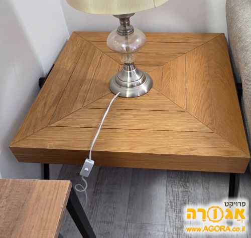 שולחן קפה פינתי עץ 70x70 שתי יחידות