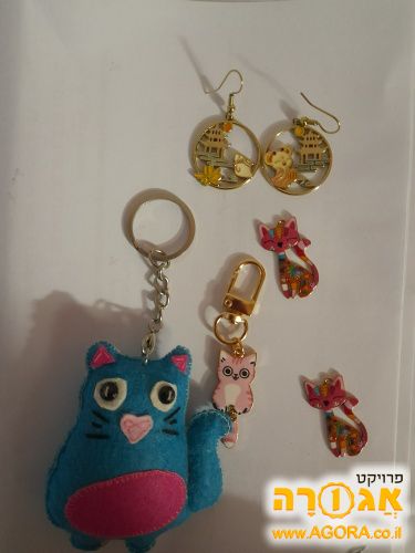 מחזיקי מפתחות ועגילים