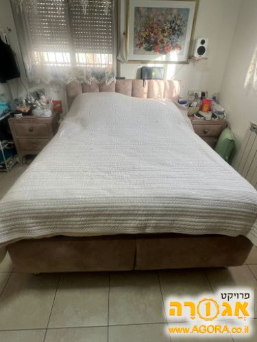 מיטה זוגית + ארגז מצעים + מזרון