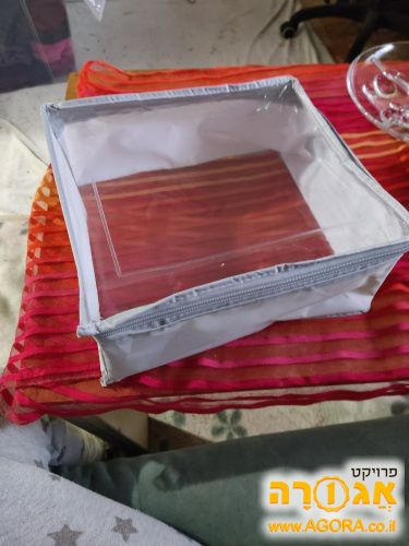 שקית פלסטיק גמיש שקופה-אפורה 29*26 ס"מ