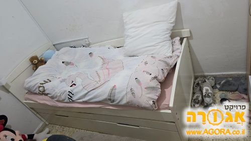 מיטת נוער עם מיטת חבר ו- 2 מגירות אחסון