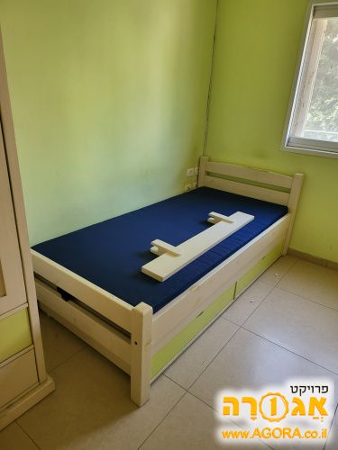 סט ארון ומיטת נוער עץ מלא