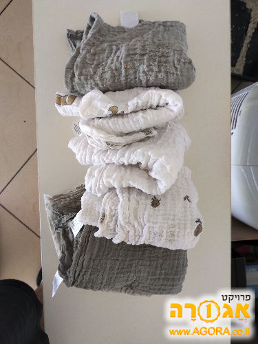 חיתולי בד טטרה חדשים מכובסים לא שומשו