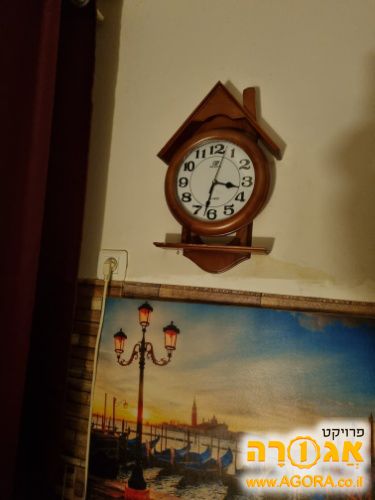 שעון קיר מעץ 🪵🕰 בצורת בית🏠