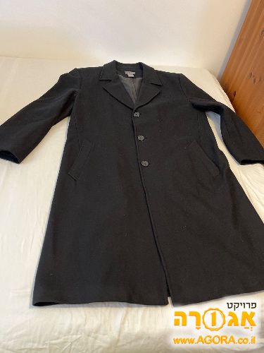 מעיל שחור ארוך קסטרו חדש לגבר