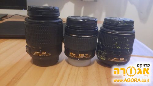 3 עדשות מצלמה NIKON
