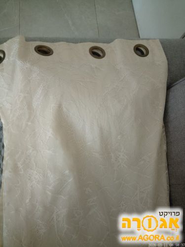 וילון צבע בז