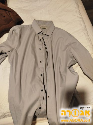 חולצה אפורה סליו לגבר