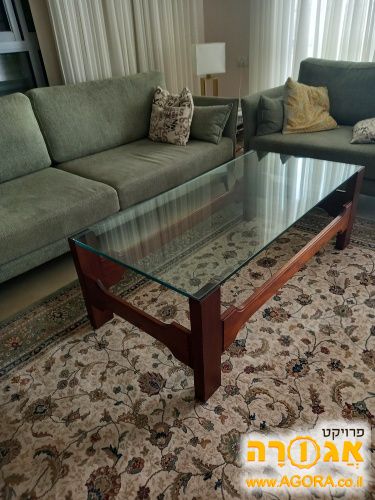 שולחן סלון זכוכית