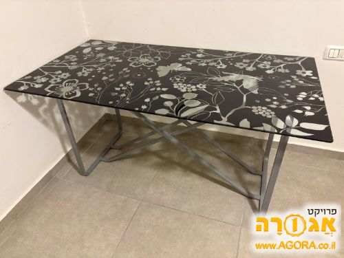 שולחן כתיבה זכוכית