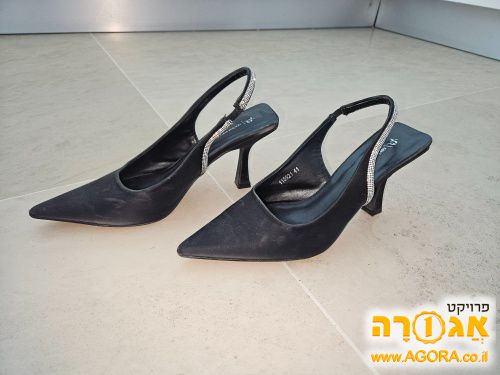 נעלי עקב שחורות לנשים מידה 41 חדשות