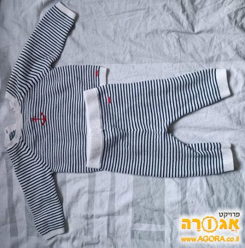 סט חולצה ומכנס לתינוק 0-3 של קסטרו