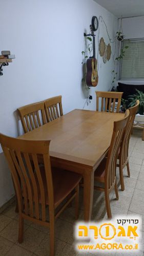 שולחן אוכל ו6 כסאות