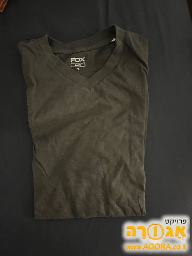 טישרט מפוקס בצבע אפור