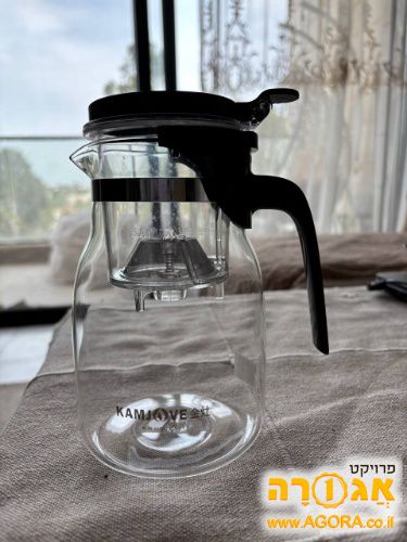 קנקן תה מזכוכית עם מסנן - Kamjove