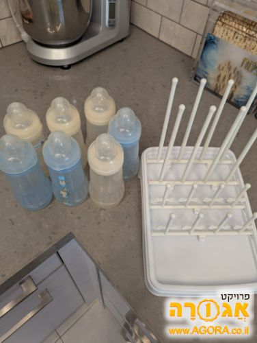 7 בקבוקי mam + מעמד לייבוש בקבוקים