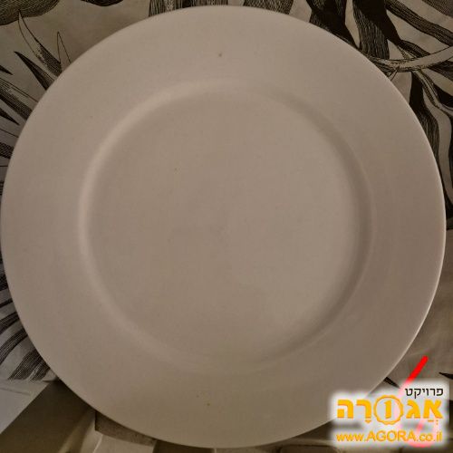 צלחות לבנות במצב טוב