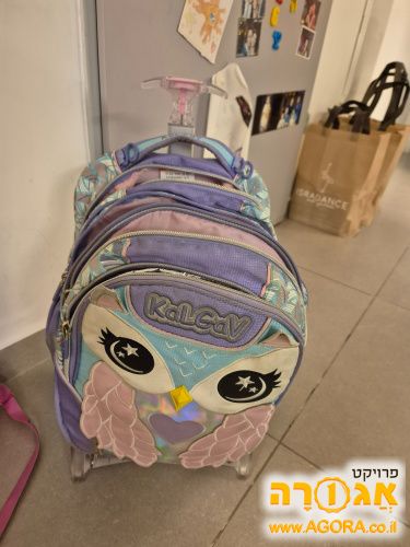 תיק בית ספר קשיח עם גלגלים
