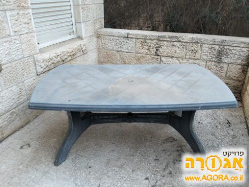 שולחן חוץ פלסטיק כתר