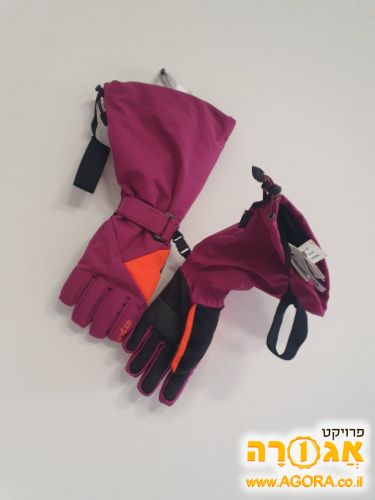 כפפות סקי לילדים. צבע ורוד.דקטלון