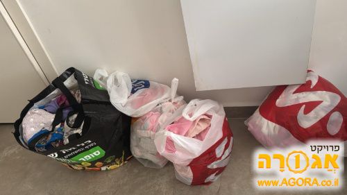שקים של בגדי בנות תינוקות מידה 0-18