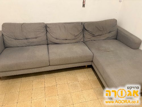 ספה אפורה + שלזלונג
