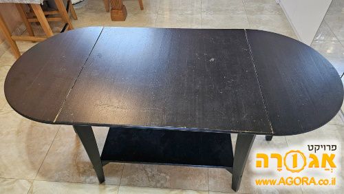 שולחן סלון שחור מתקפל