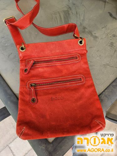 תיק עור איטלקי אדום