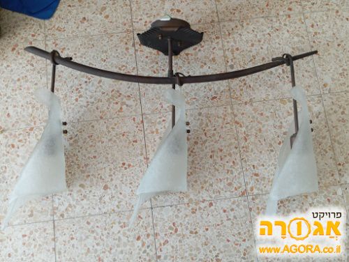 מנורה מיוחדת עם שלוש נורות