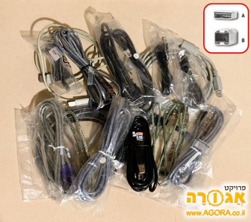 15 כבלי USB באורך 1 עד 2 מטר