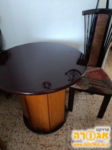שולחן פינת אוכל עגול + כיסאות