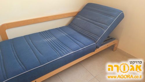 מיטת יחיד עמינח עם ארגז וראש מתכוונן