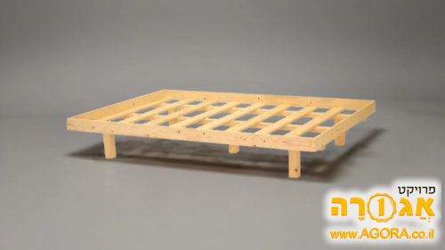 בסיס עץ מיטה זוגי עם מסגרת 2.00*1.60