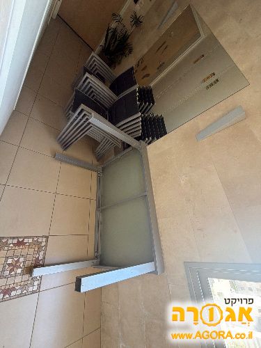 שולחן נפתח לגינה + 10 כסאות