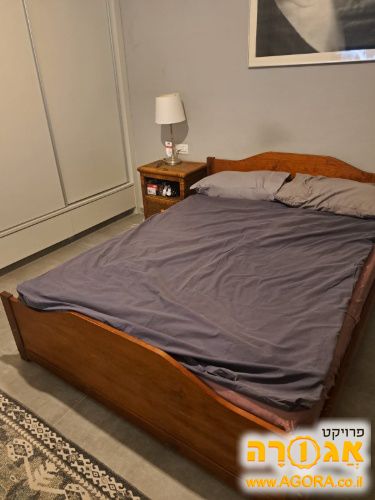 בסיס מיטה זוגית מעץ