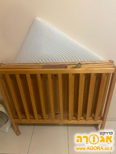 לול עץ לתינוק פלוס מזרן