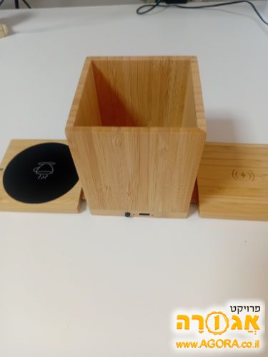 עמדת טעינה אלחוטית וחימום כוס