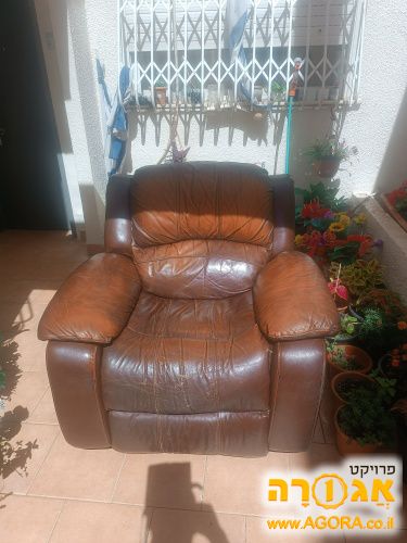 כורסה טלויזיה מעור חום