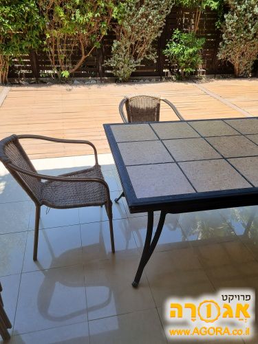 שולחן גינה/מרפסת+8 כסאות