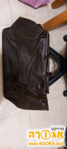 תיק נסיעות חום גדול