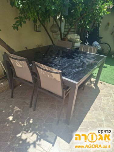 שולחן אלומניום לגינה