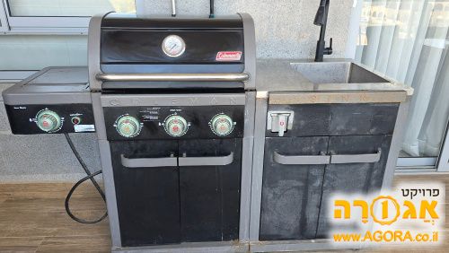 מטבח חוץ: גריל,כיור וכירה