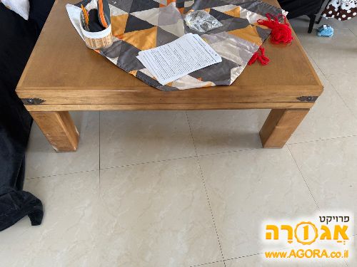 שולחן סלון + מזנון עץ מלא