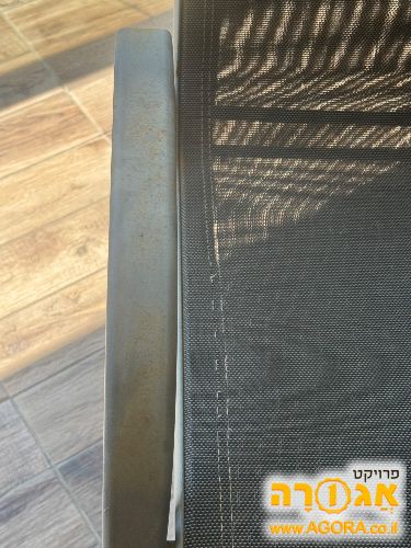 2 כיסאות גן מתכת ובד