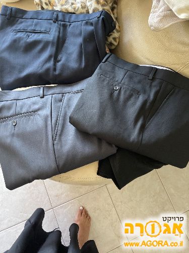 4זוגות מכנסיים לגבר מידה 48 חדשים ממש
